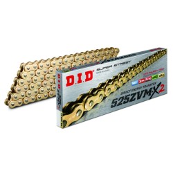 DID D 525ZVMX2GG-120 Motorcycle X-Ring Chain Gold