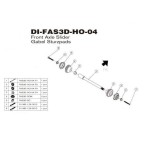 DMV DIFAS3DHO04 Motorcycle Front Axle Slider