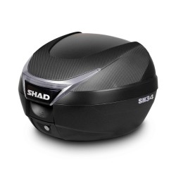 Shad Top Case SH34 Black With Carbon Cover