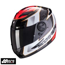 Scorpion EXO 490 Tour White Red Full Face Motorcycle Helmet M - Non PSB Approved