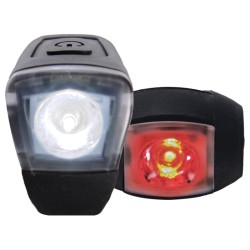 Oxford LD703 Ultratorch Usb Silvericon Led Set-F+R-Black