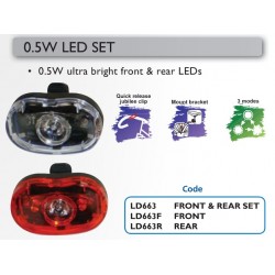 Oxford LD663 1/2W Torch Front & Rear Led Set