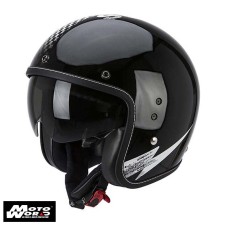 Scorpion Belfast Volt Black-White Motorcycle Helmet - Non PSB Approved