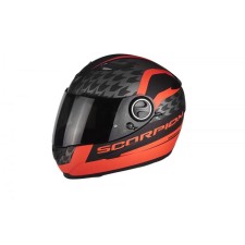 Scorpion EXO 490 Genesi Full Face Motorcycle Helmet - Matt Black-Fluorescent Red - Medium - Non PSB Approved