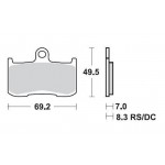 SBS 782HS Front Sinter Motorcycle Brake Pad