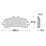 SBS 841HS Front Sinter Motorcycle Brake Pad